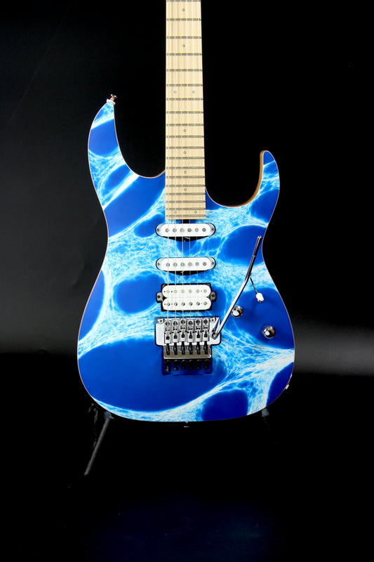 S-624 Spiderweb Blue / Alder-Maple / SSH / Lock-Tremolo