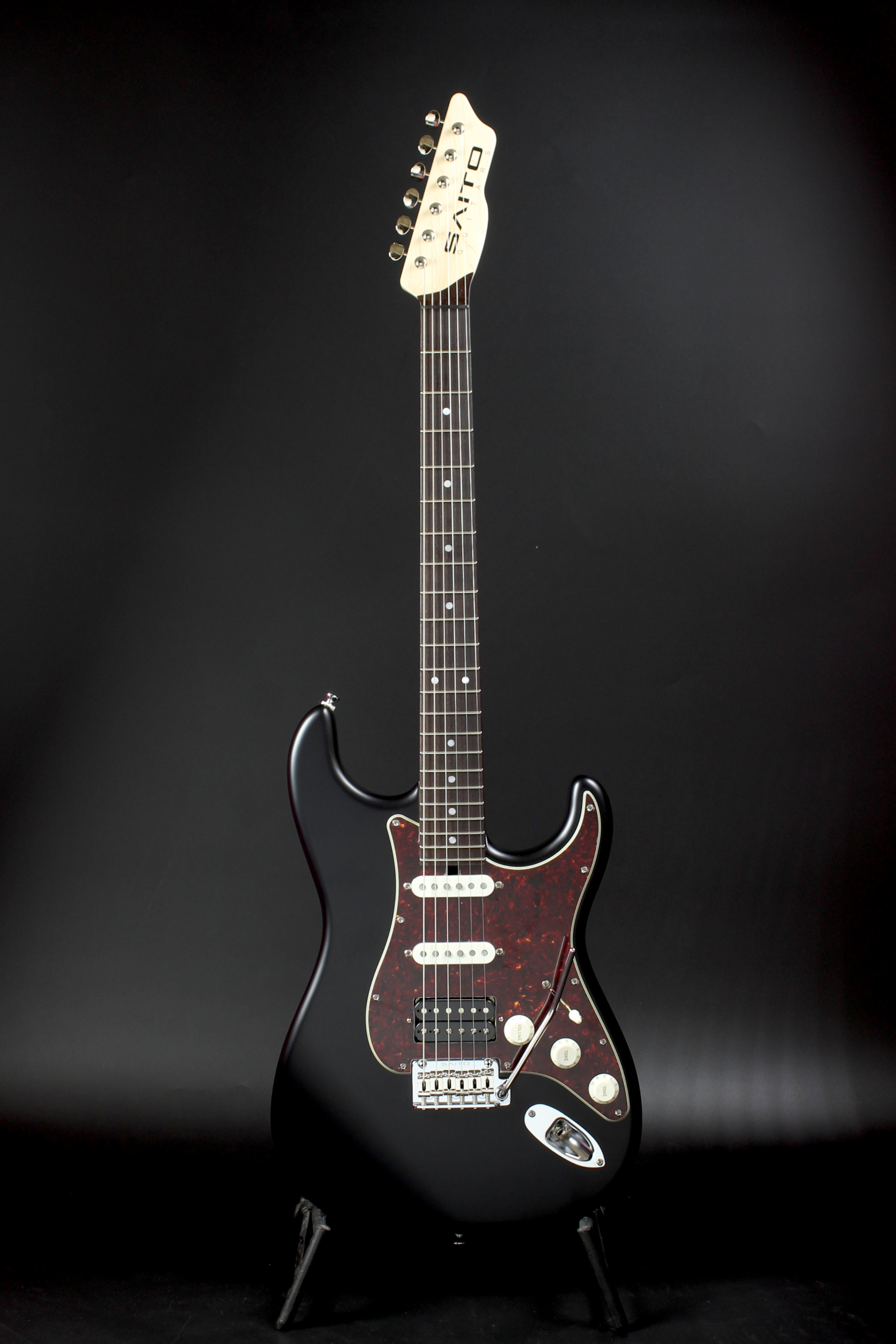 S-622CS Black / Alder-Rose / SSH / Tortoise Guard – SAITO GUITARS