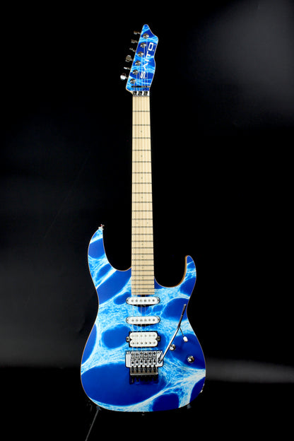 S-624 Spiderweb Blue / Alder-Maple / SSH / Lock-Tremolo